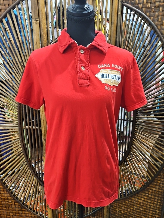 Hollister Other - Hollister VTG Y2K Vibrant Red Short-Sleeve Polo Size S